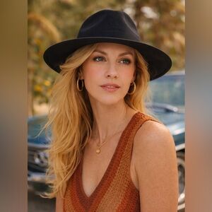 Biltmore for Madewell festival Women’s Wide Brim Wool Fedora Hat - Black